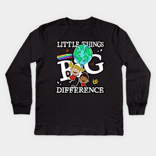 ThanksGiving - Kindness Children - Little things make a big difference Kids Long Sleeve T-Shirt